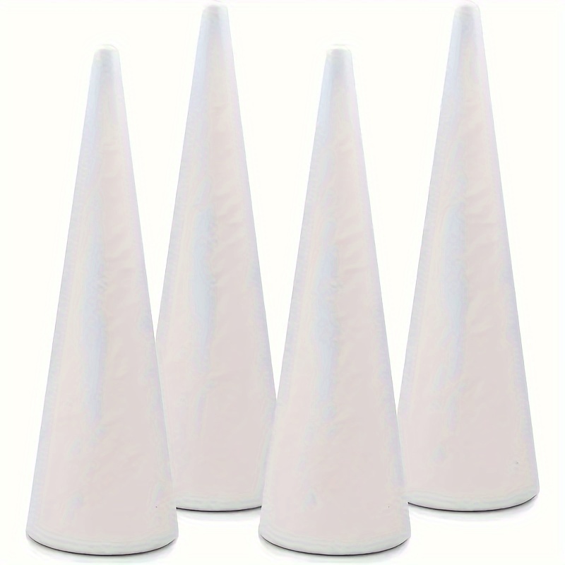 White Styrofoam Cones 14.5cm (Pack of 2), Arts and Crafts