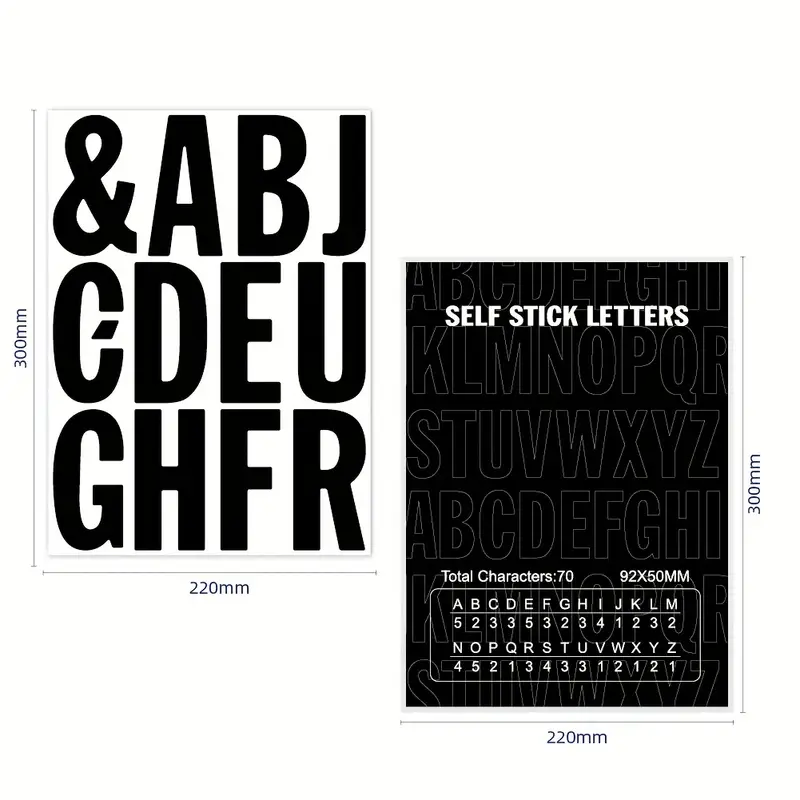 Sticker + Back Card Vinyl Letters And Numbers Letter - Temu