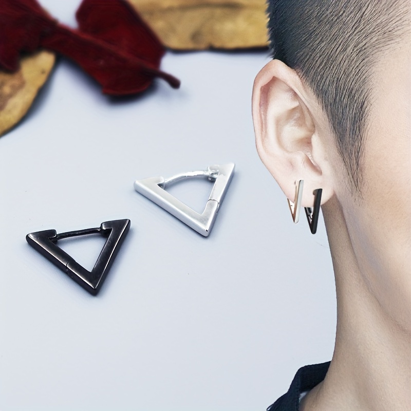 Punk Triangle Titanium Steel Earring