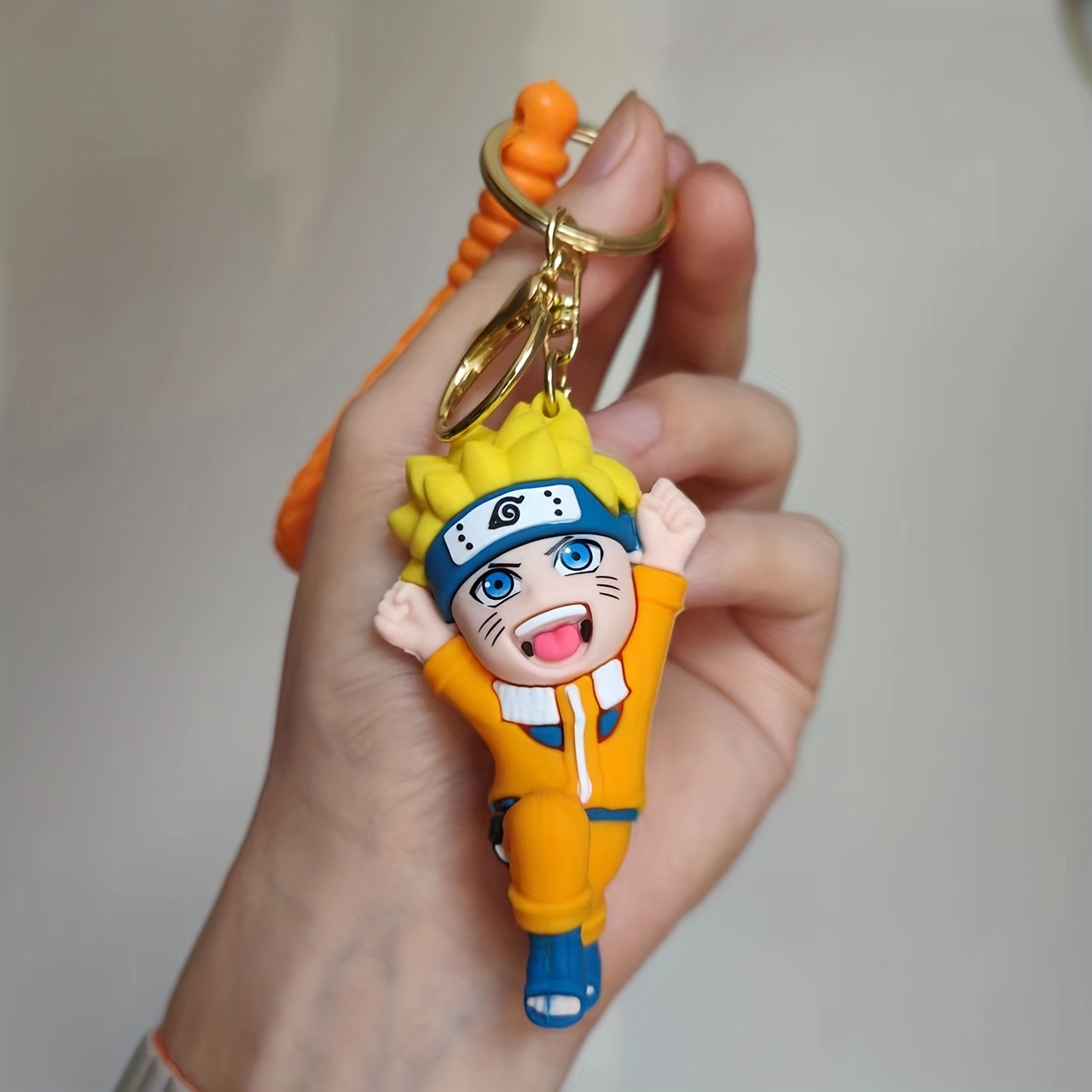 Cartoon Anime Doll Braided Rope Keychain Backpack Pendant