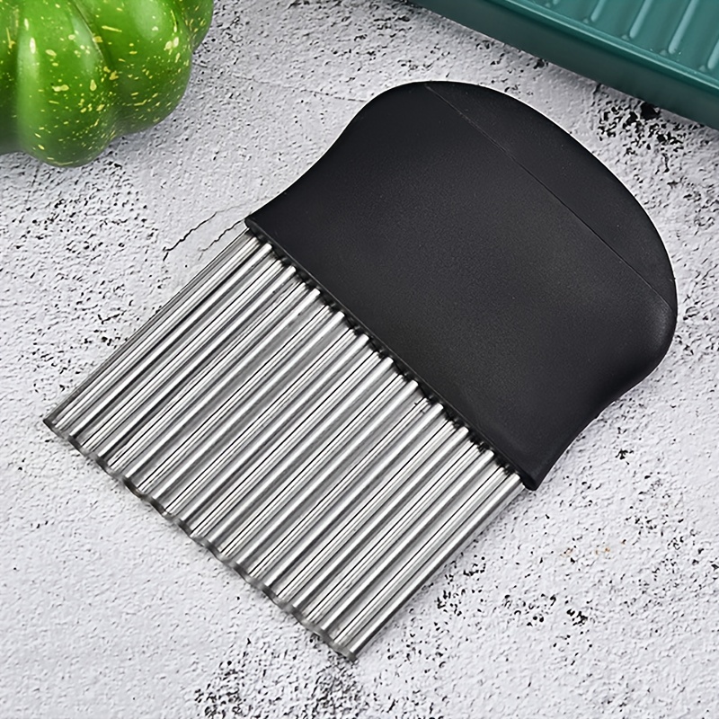 1pc, Stainless Steel Potato Chip Slicer, Potato Checkered Waffle Machine,  Stainless Steel, Potato Chip Cutter, Baking Tools, Kitchen Gadgets, Kitchen