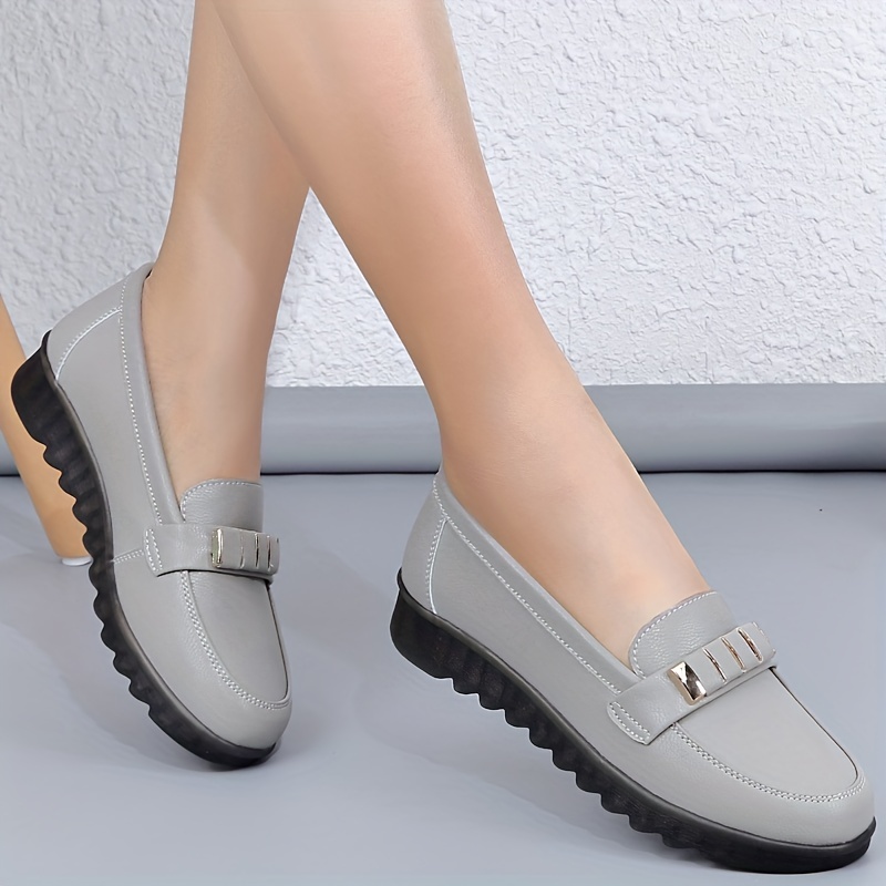 Zapatos Planos Mujer Decoración Metal Zapatos Transpirables - Temu