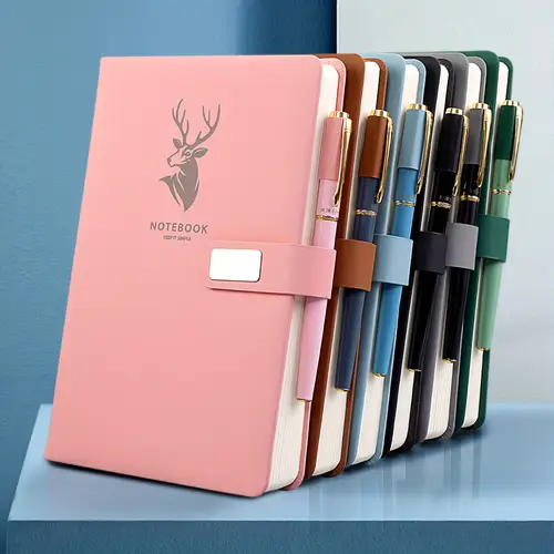 6-Pack of Professional-Grade Premium A5 Imitation Leather Notebooks, And Suitable for University Study And Business Notes