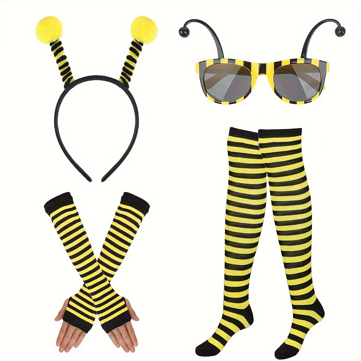 Bee Costume Kit Bee Bopper Antenna Headband Tutu Skirt Bee - Temu