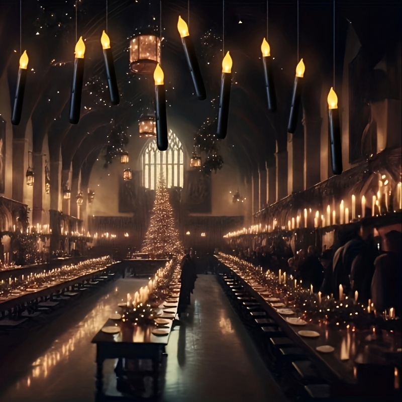 12 bougies flottantes suspendues Harry Potter lumières scintillent