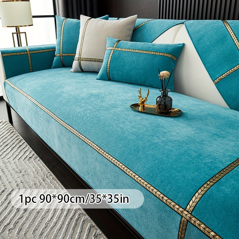 High Quality Sofa Covers Chenille Solid Color Corner Sofa Towel Anti-slip  Protection Pad Couches Living Room Home Four Seasons