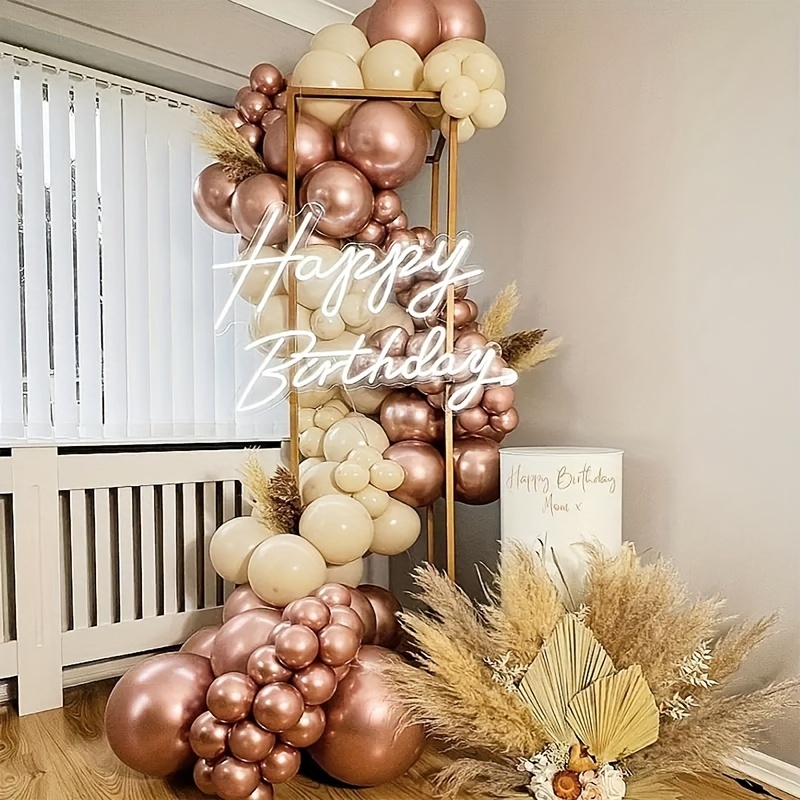 Elegant Rose Gold Balloon Decoration Set Perfect - Temu