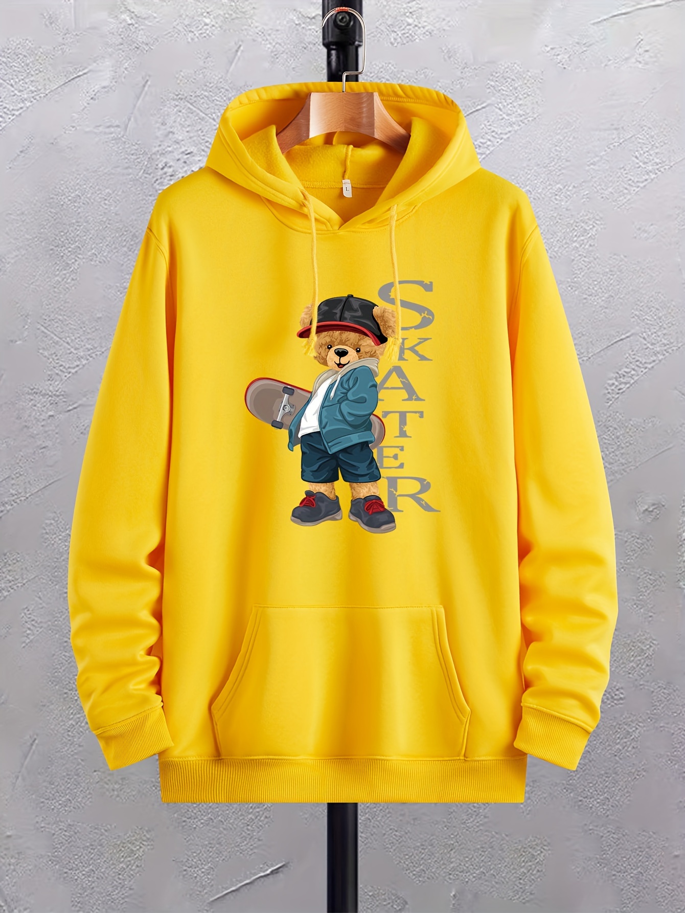 Teddy Bear Print Hoodie Hoodies Hombres Sudadera Capucha - Temu Chile