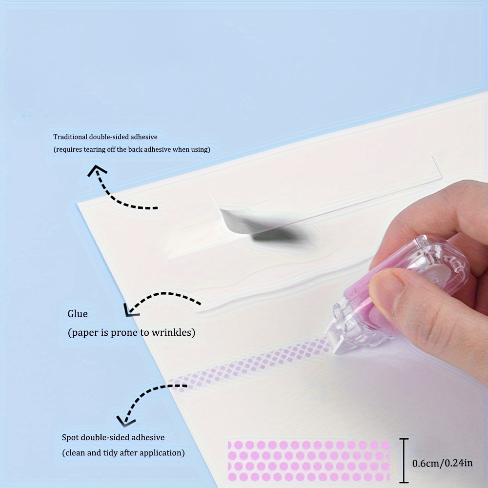 Double Sided Adhesive Dots Glue Tape For Diy Scrapbooking - Temu