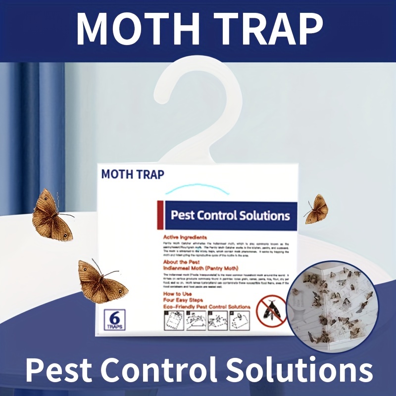 1pc/6pcs Pantry Moth Traps With Pheromone Attractant, Safe And