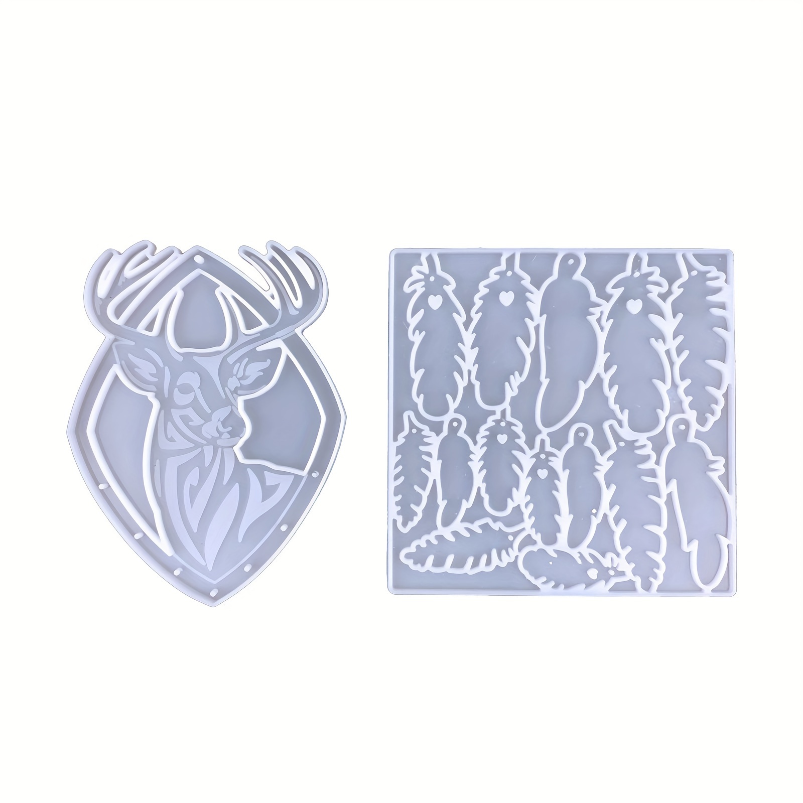 Image of Diy Wind Chimes Resin Silicone Molds Christmas Elk With For Resin Casting Deer Wind Bell Epoxy Molds For Hom