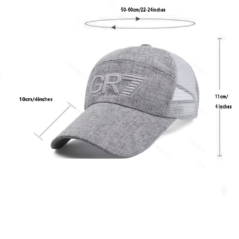 Embroidered Baseball Net Hat Sunscreen Hat