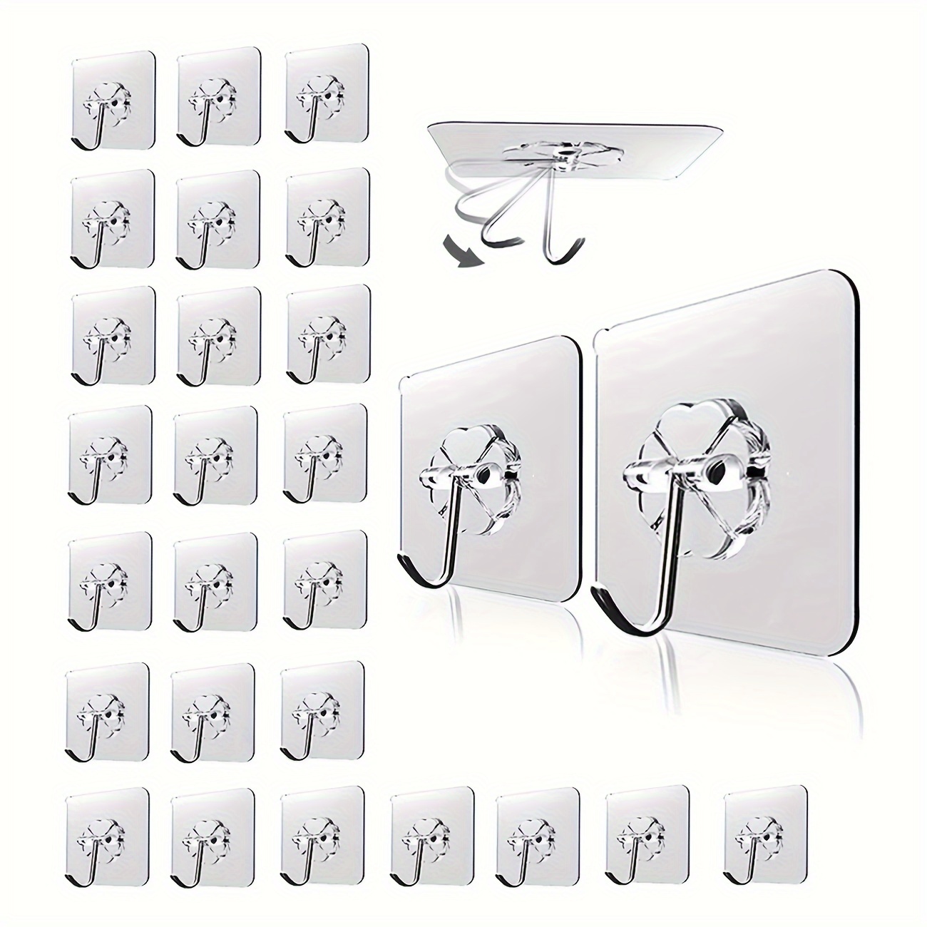 10pcs Wall Hooks For Hanging Screw Free Sticker For Mount - Temu