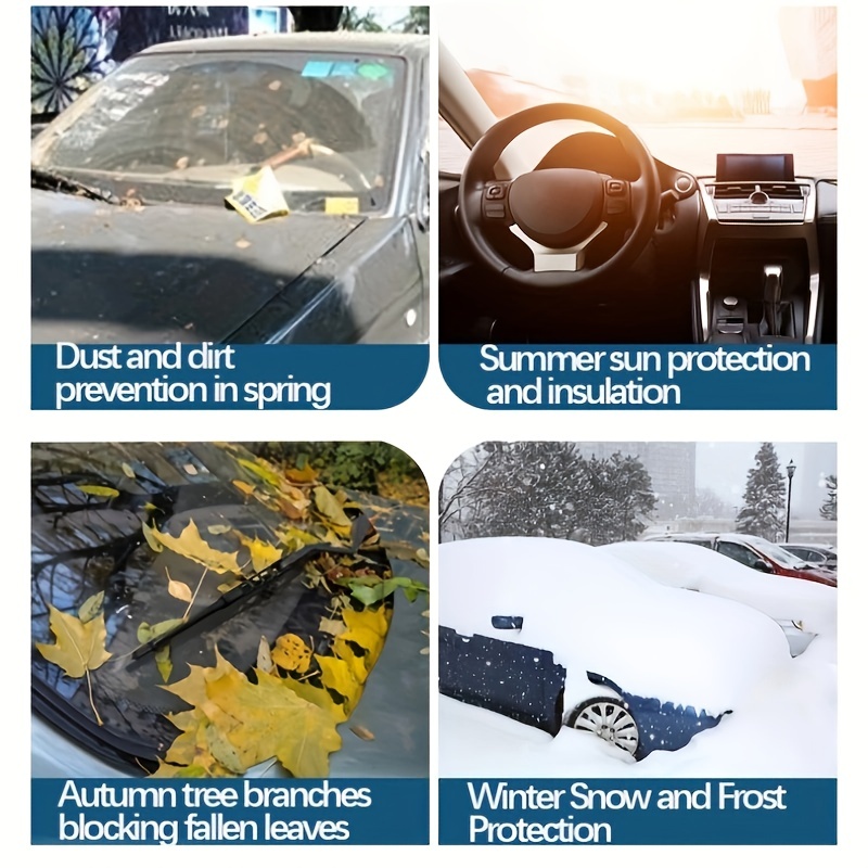 Winter Car Snow Cover Foldable Car Windshield Cover Sunshade - Temu Canada