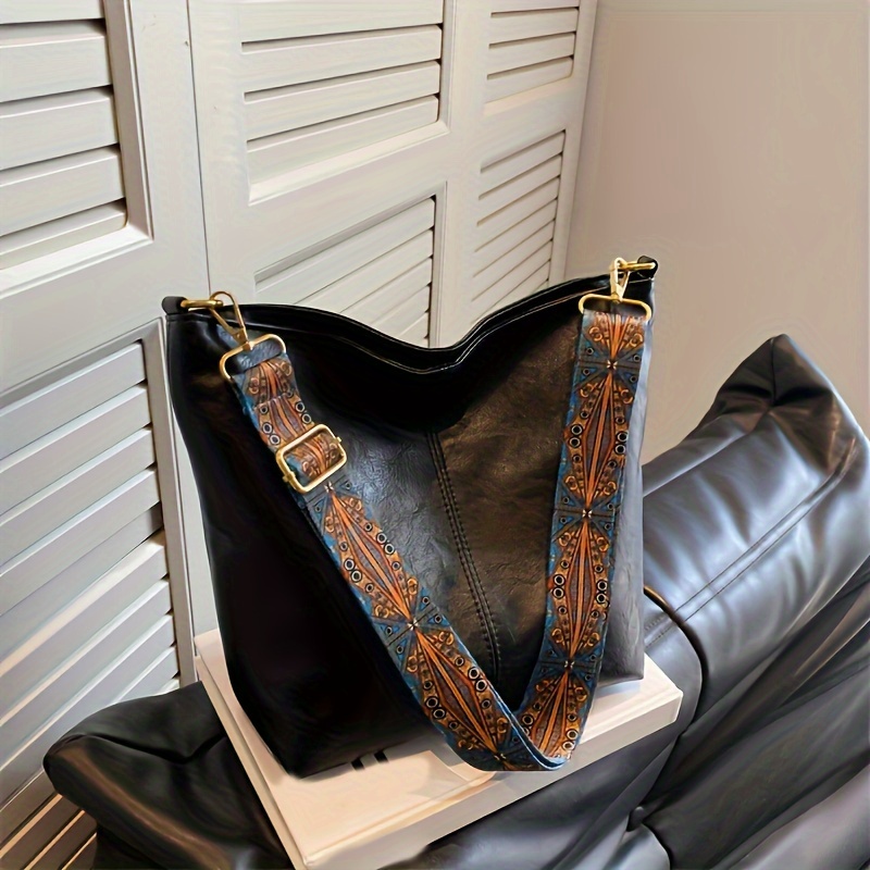 Simple Genuine Leather Crossbody Bag, Small Guitar Strap Shoulder Bag,  Fashion Square Purse For Women - Temu Austria