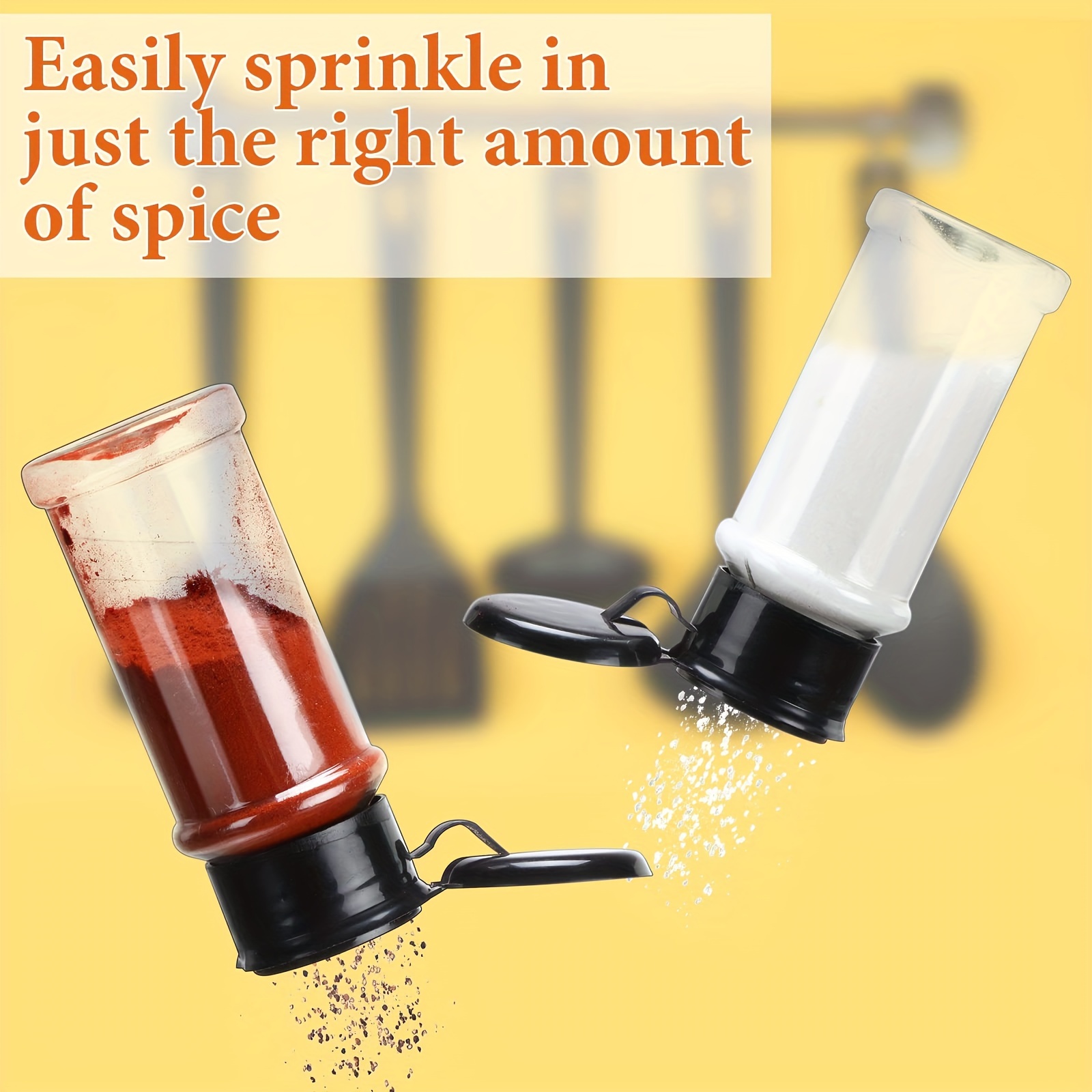 Plastic Spice Jars With Clips Spice Jar Dispenser Holder - Temu