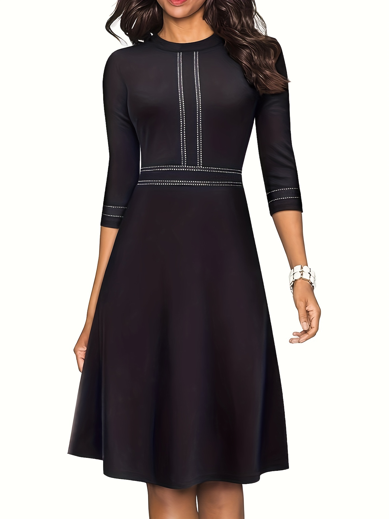 Women's 3/4 Sleeve A-Line Dress - … curated on LTK