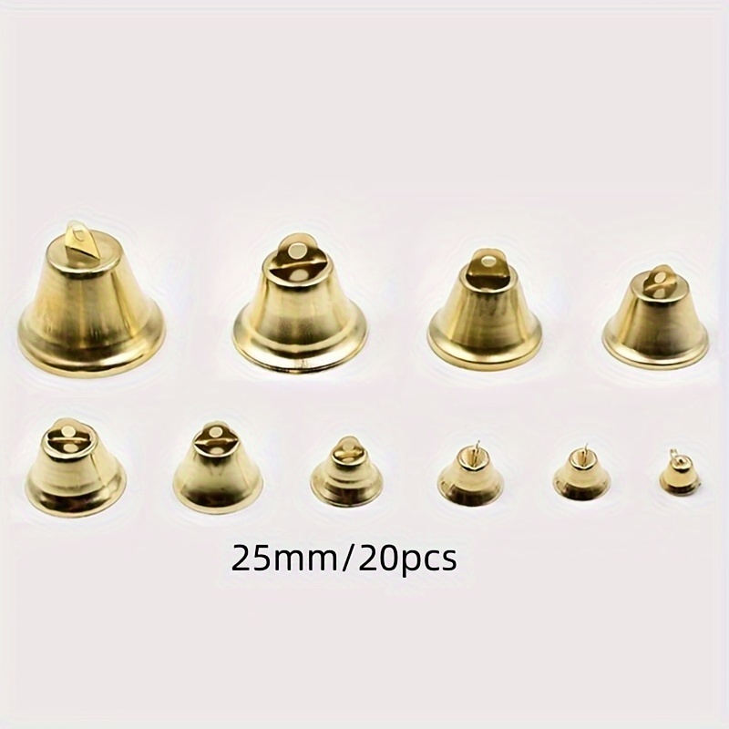 50pcs Bronze Jingle Bells Charm Beads Christmas Bells Ornament