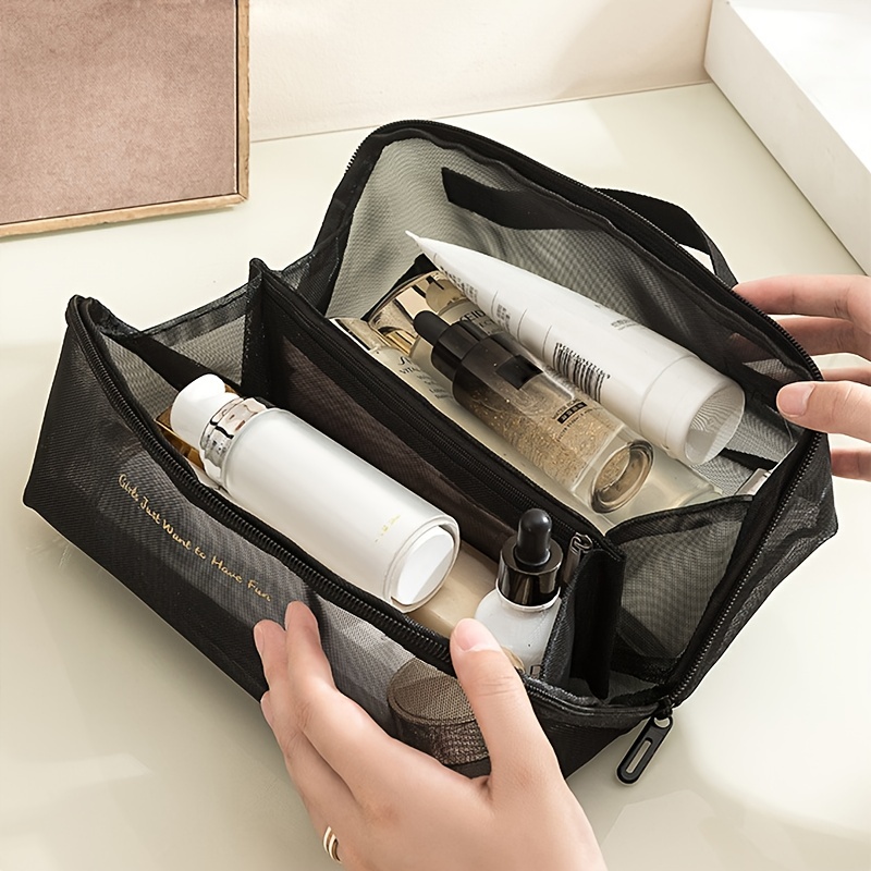 Large Capacity Travel Cosmetic Bag Multifunctional Waterproof Portable Makeup  Organizer Bag With Handle Ideal For Travel - Temu