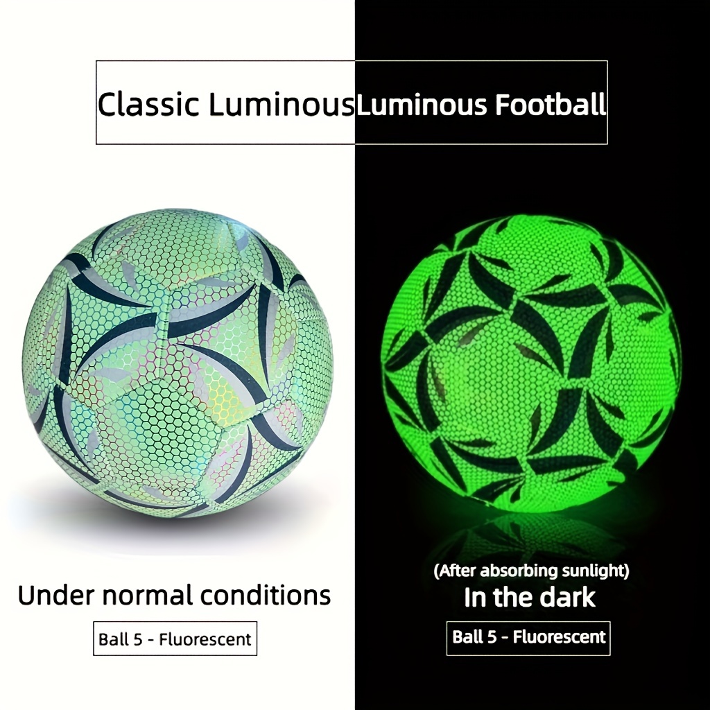 Reflective Soccer Ball Luminous Night Glow Pu Anti slip - Temu