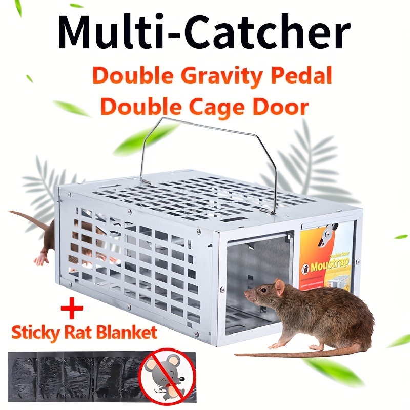 1/2/4 Pack Reusable Mouse Trap Rat Catcher Cage Mechanism Pedal