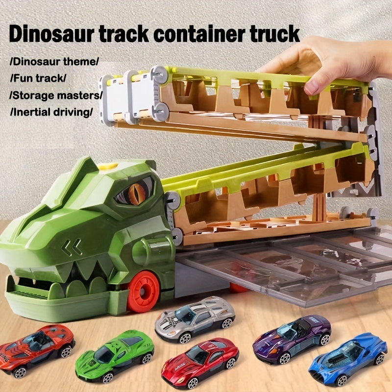 Camion Dinosaure Transport Ingénierie Modèle de véhicule Set Jouet éducatif  Cadeau d'enfant