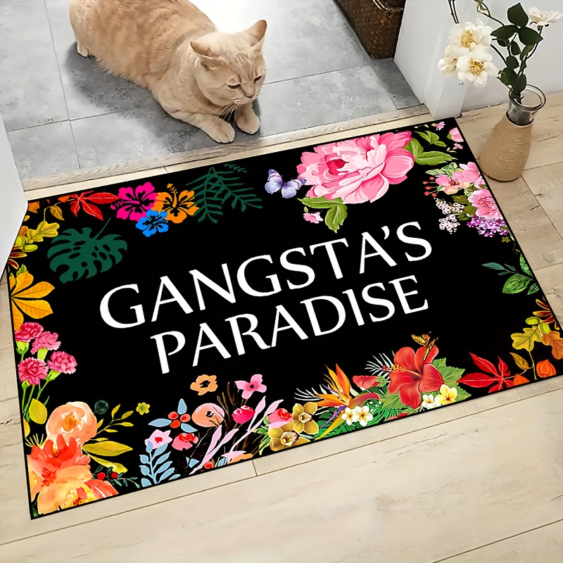 gangsta's Paradise Flower Creative Door Mat Indoor Mat - Temu