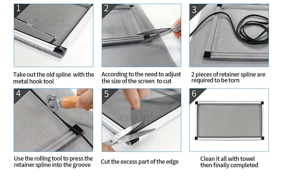 1pc Home DIY Anti-mosquito and Fly Mesh Window Screen Blocks Cats and Dogs from Entering Windows and Doors, Suitable for Windows, Doors, Porches, Patios, and Fences with Easy Installation. window screen mesh