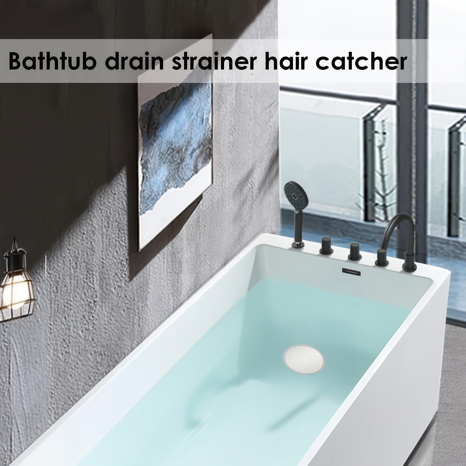 LEKEYE Shower Drain Hair Catcher  Bathtub Stopper/Shower Drain Cover/Drain  Protector for Bathtub and Bathroom 