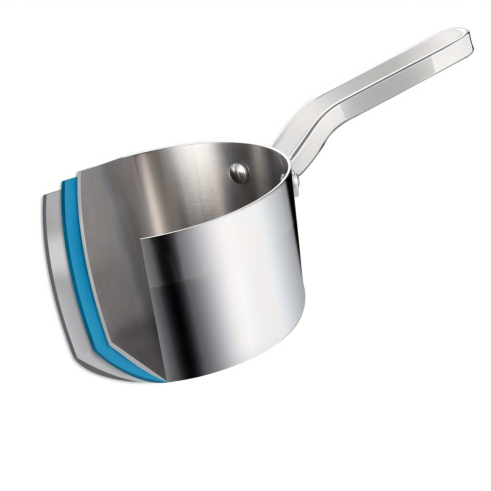 Saucepan 3 Layers Stainless Steel Sauce Pan Mini Saucier - Temu