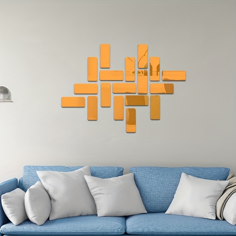 Hexagon Acrylic 3d Mirror Wall Stickers Living Room Bathroom - Temu