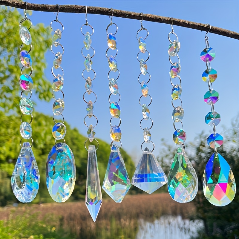 Crystal Suncatchers Prism Hanging Crystals Crystal Wind - Temu