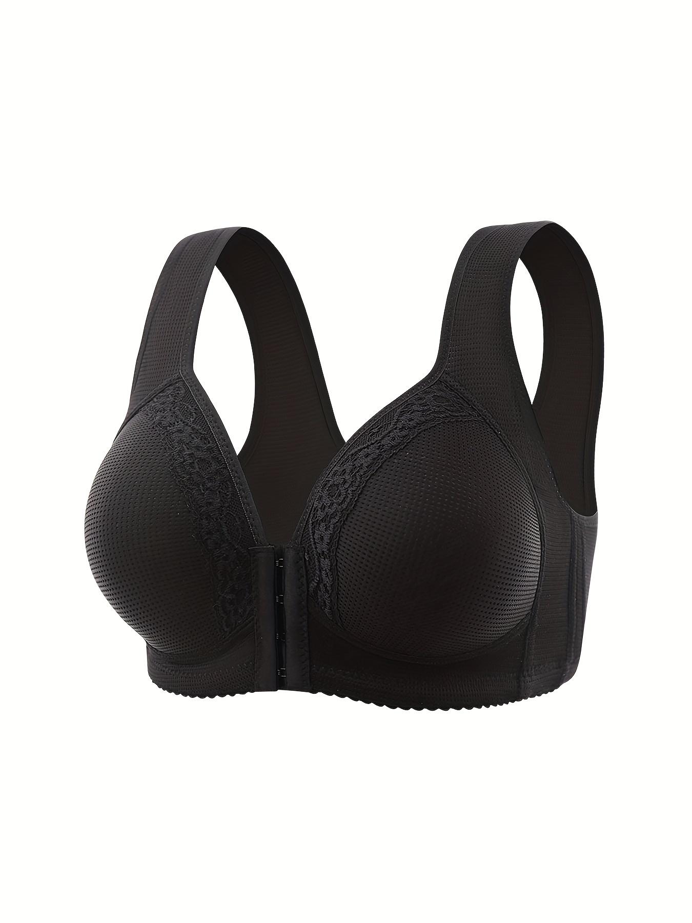 MODISTE 2Pcs Gathering and Supporting Front Buckle Bra,Women No Underwire Padded  Wireless Bra,Comfort and Soft Bras (as1, Alpha, m, Regular, Regular, Beige)  : : Clothing, Shoes & Accessories