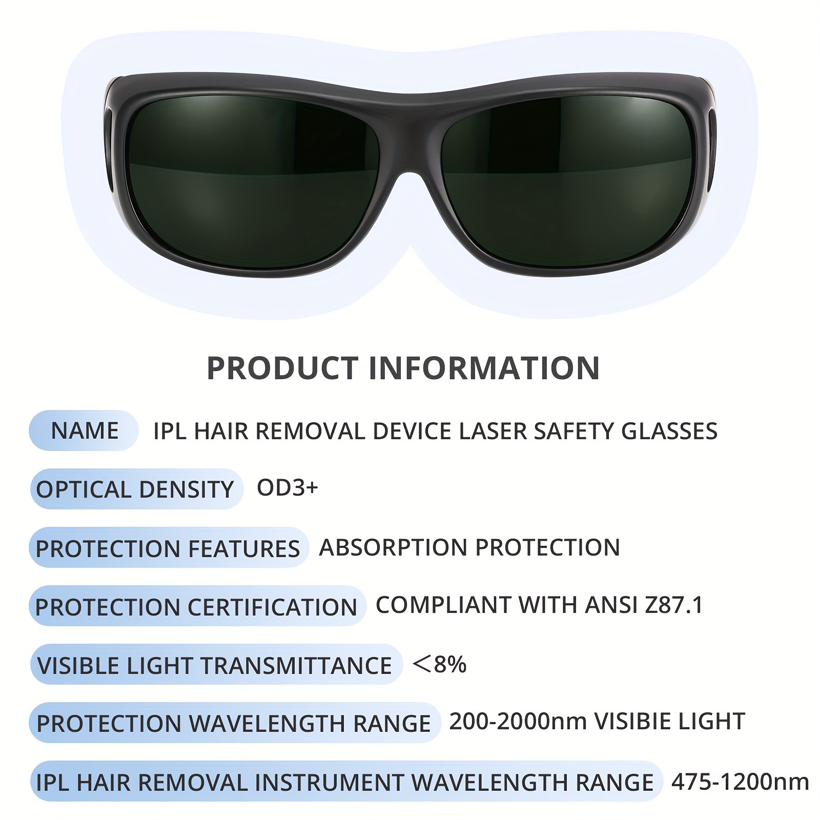 Gafas de protección láser IPL, lentes de seguridad OD5 + CE UV400,  200nm-2000nm - AliExpress