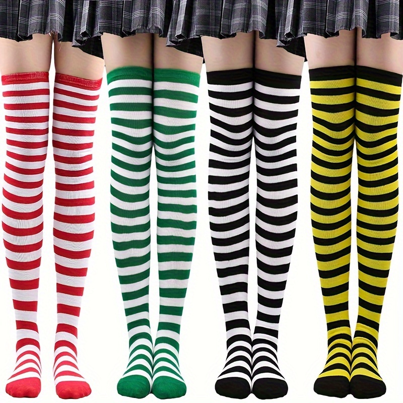 Solid Color Knee Socks Party Dance Socks Women's Stockings - Temu
