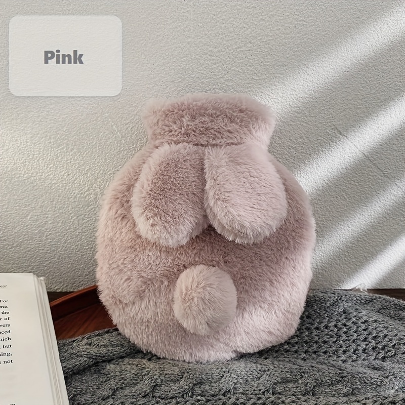 300ml Plush Rabbit Hot Water Bag With Lid & Washable Cover