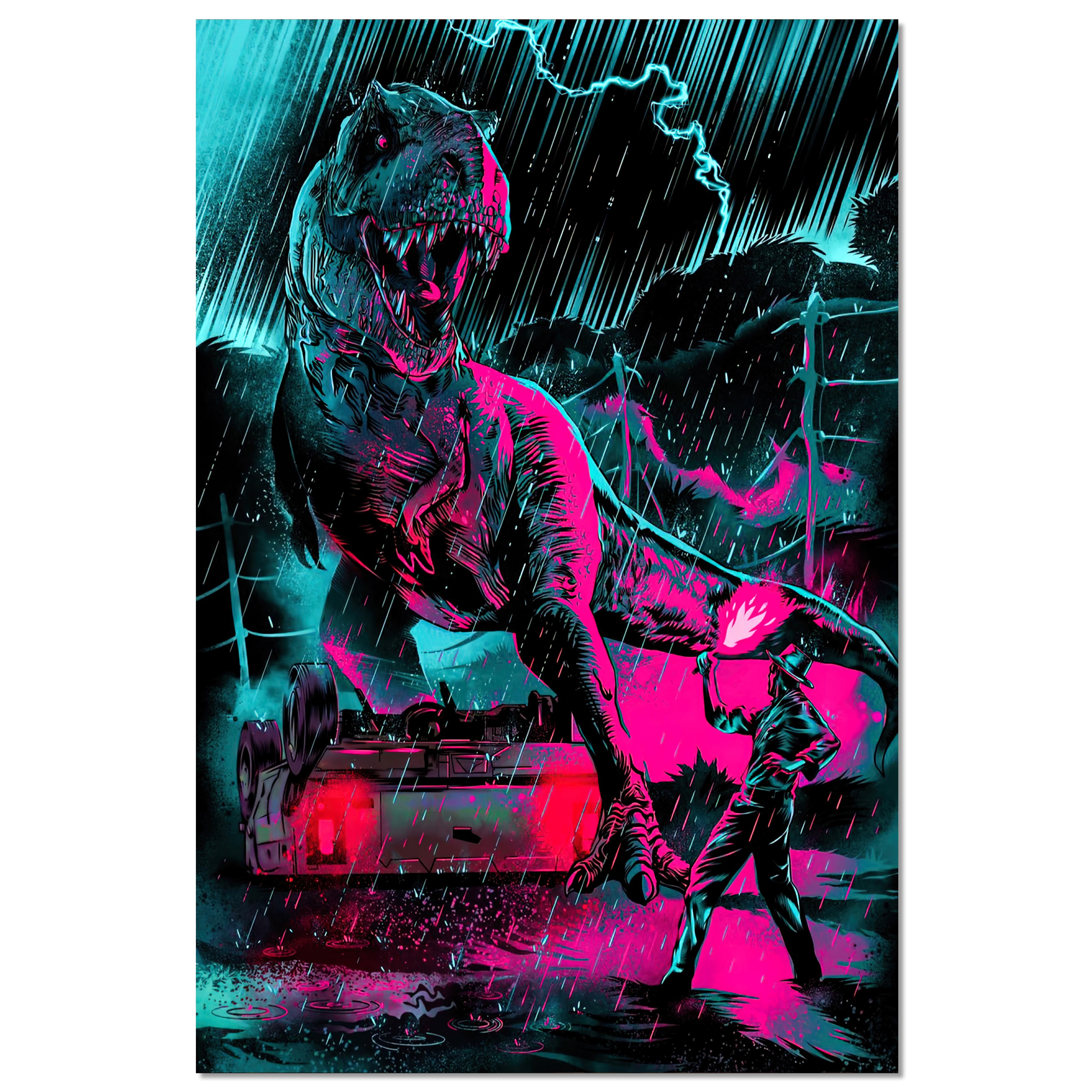 Dinosaur Poster Picture Canvas Painting Living Room Decor - Temu