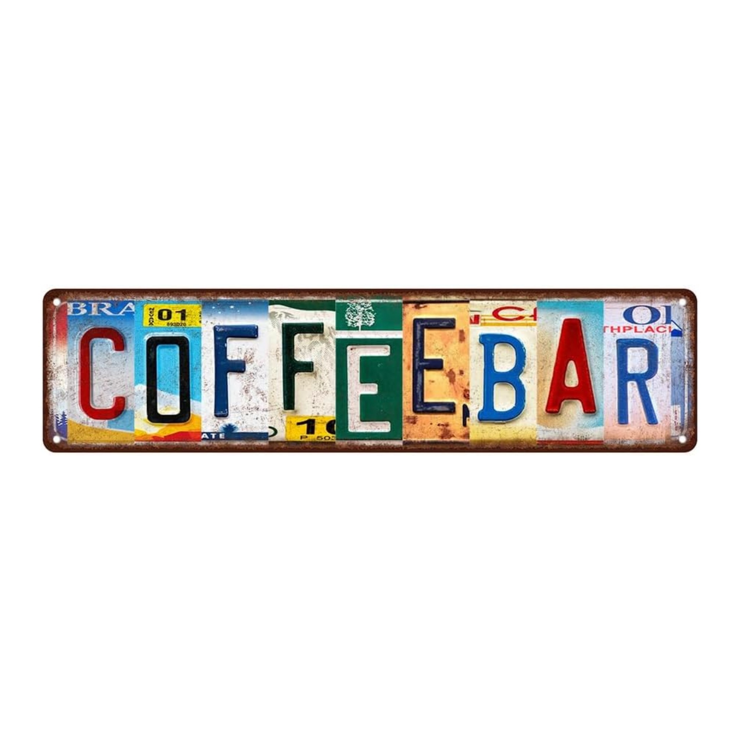 

1pc, Coffee Bar Metal Tin Sign (15.75"x3.94"/40x10cm) , Novelty Street Sign, Home Decor