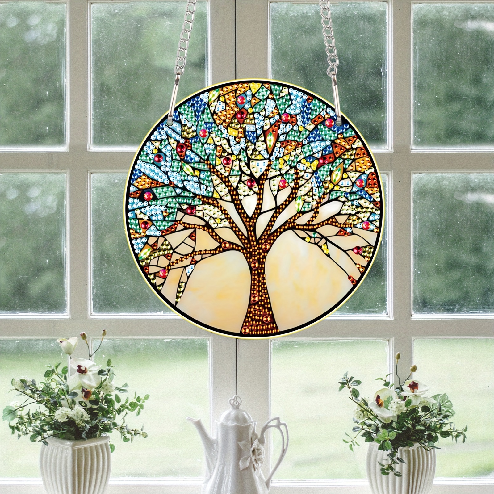 Tree Diamond Painting Kits Hanging Ornament Diy Diamond Art Round Hanging  Pendant Paint By Number Stained Glass Wall Art For Adults Acrylic Crystal  Hanging Home Wall Decor Christmas Decoration - Temu