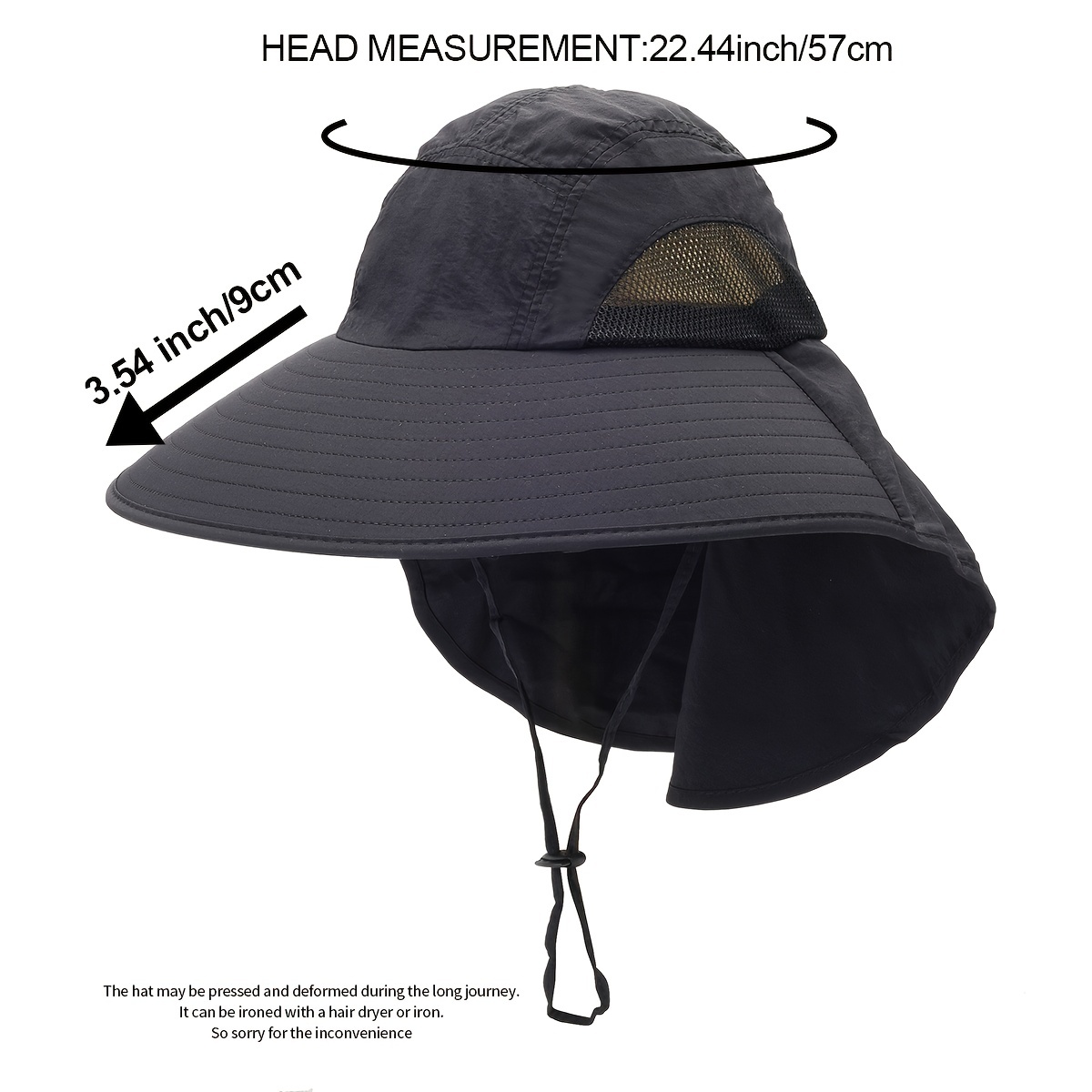 Wide Brim Mesh Bucket Hat Sun Visor Hats Oversize Camping - Temu Canada
