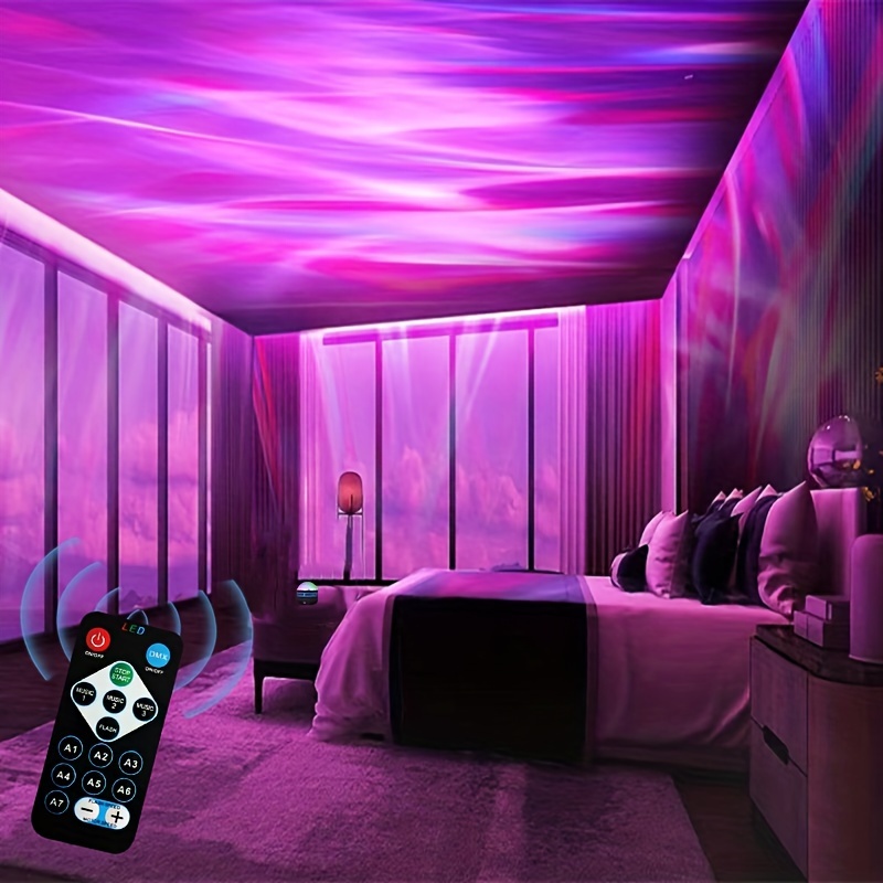 Led Water Pattern Starry Sky Light Remote Control Aurora - Temu