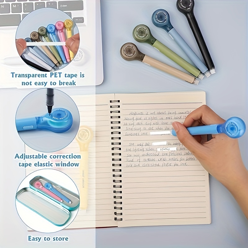 3 Pcs White Out Correction Tape Pen,Cute White Out Pens for