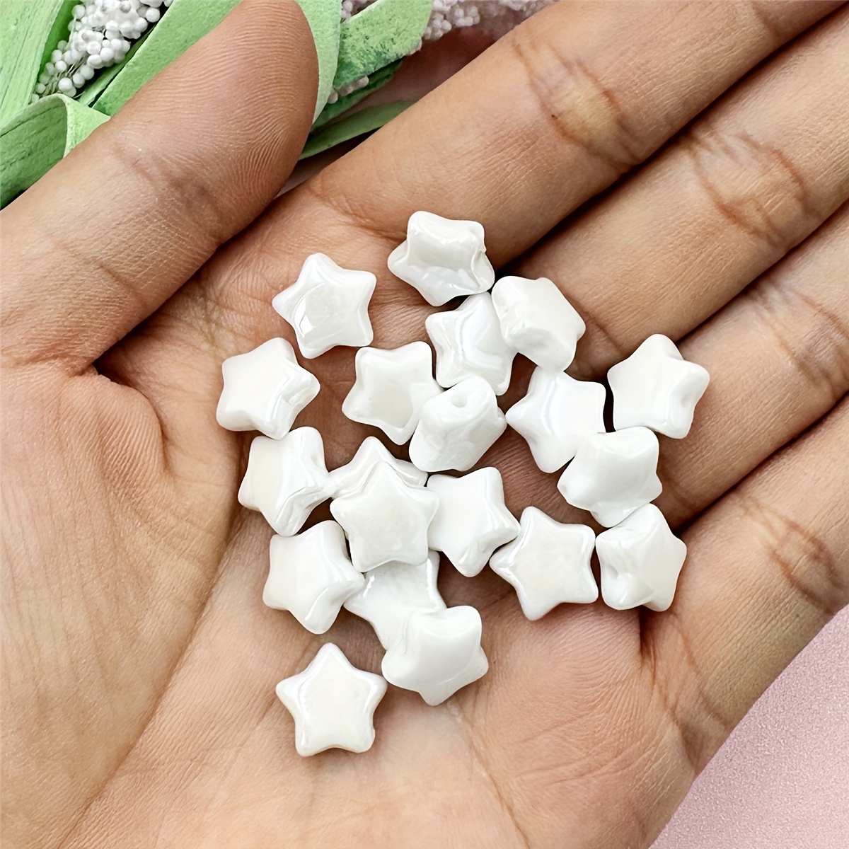 Store_of_arts (pp creations) Small White Glass beads for jewelry making/  for DIY craft, Pack of 100gm - Small White Glass beads for jewelry making/  for DIY craft, Pack of 100gm . shop
