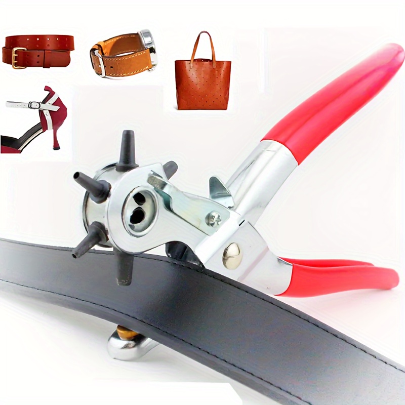 Perforadora de cuero resistente – Cinturón de cuero giratorio profesional  para correas de reloj, cinturones, correas, zapatos, collares de perro