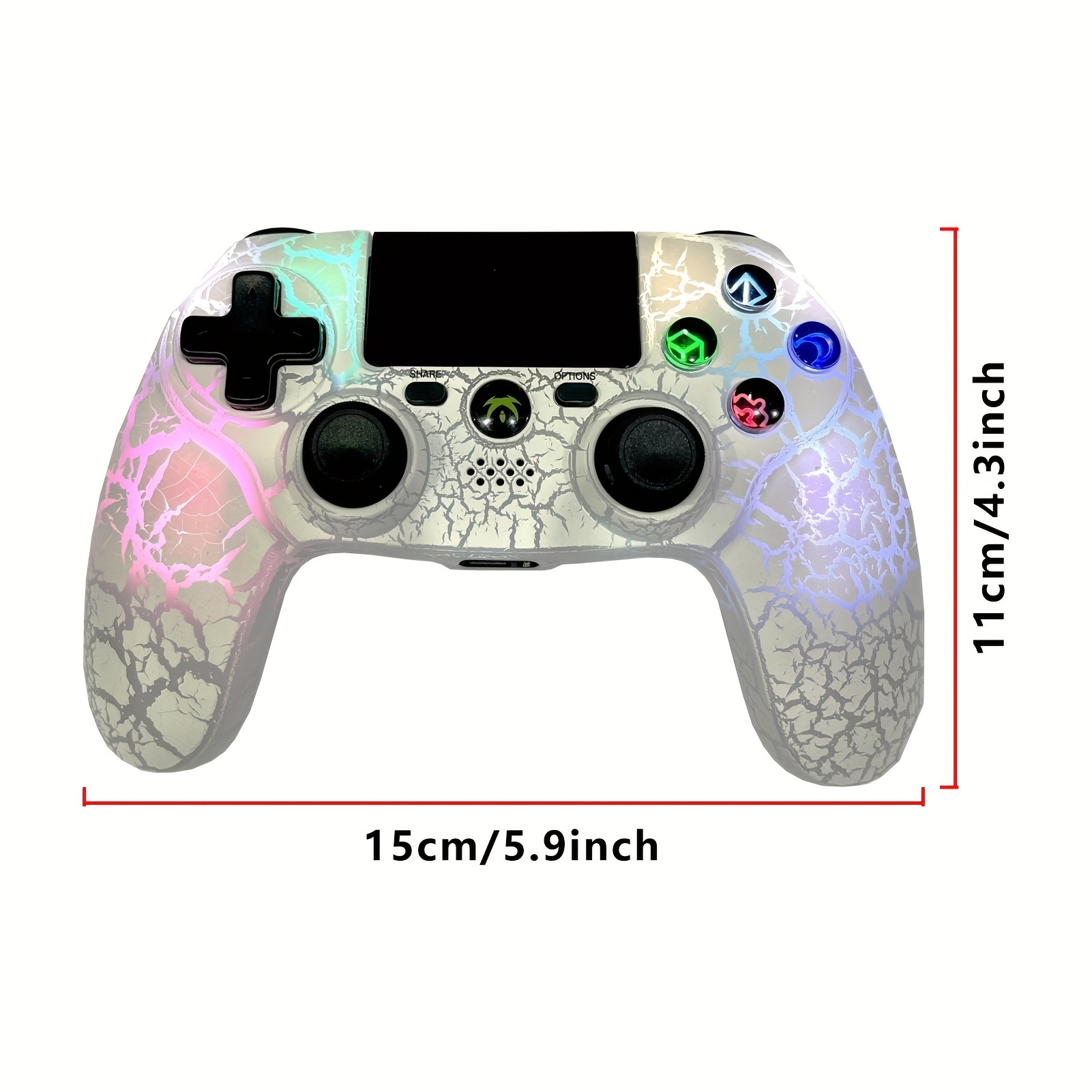 Mando Inalámbrico funciona con P4,Compatible para Playstation  4/PS4Pro/Slim/3/PC y ordenador portátil.Inalámbrico Gamepad con panel  táctil de doble vibración y función de audio y barra de luces,Azul :  : Videojuegos