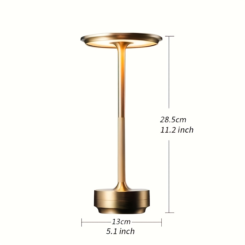 TRUMPETS Lampe de Table Sans Fil Rechargeable 5200mAh, Dimmable et 3  Couleur Lampe de Chevet Sans