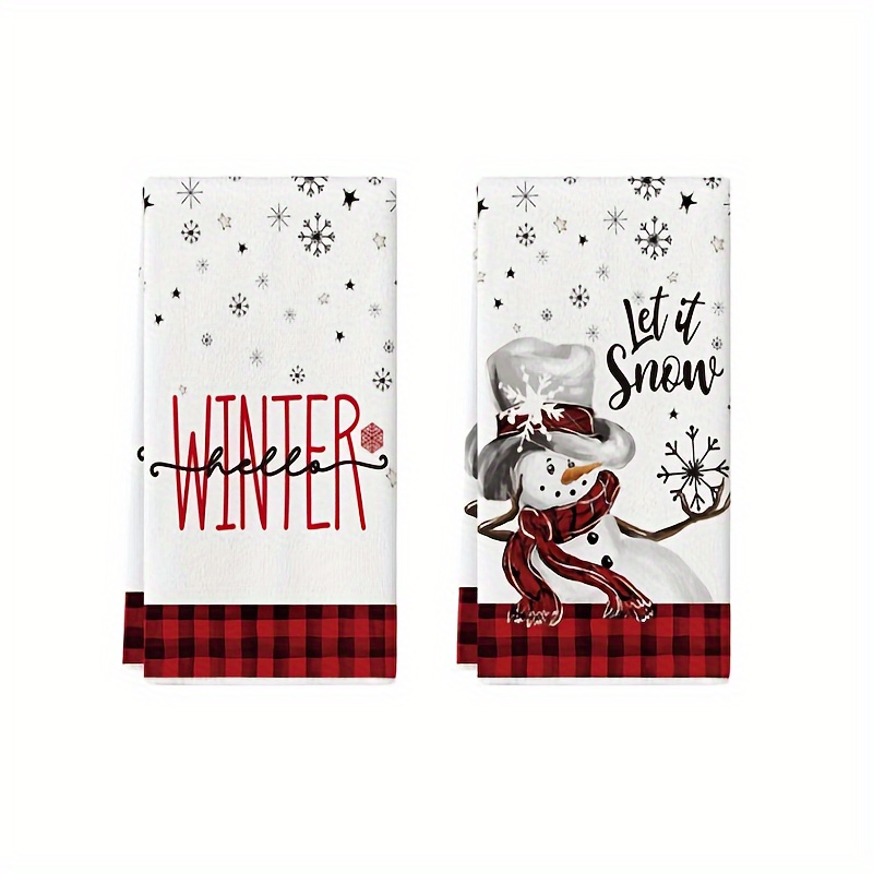 Black, White and Red Kitchen Towels 2 Pack