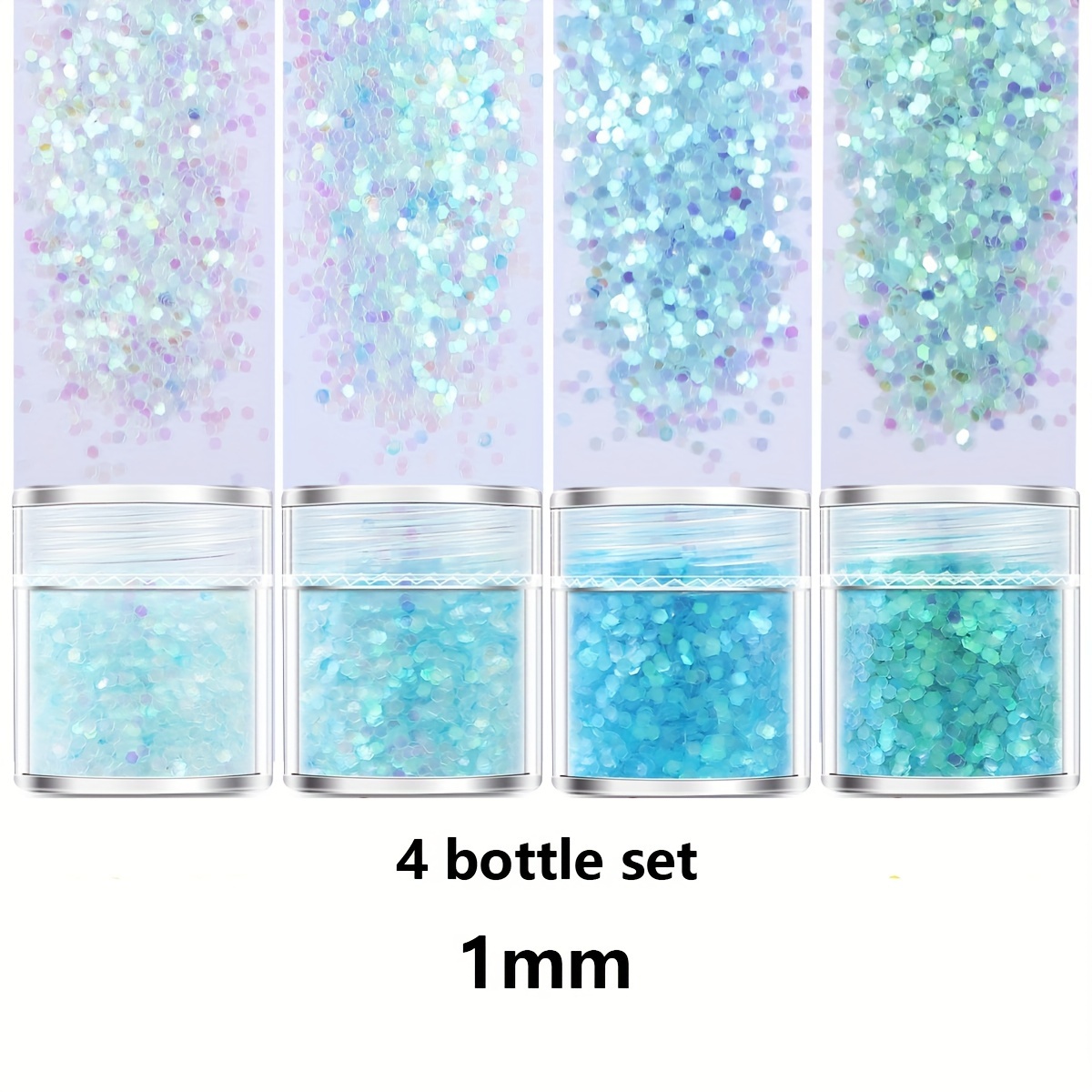 Iridescent Light Ice Blue Extra Fine Glitter for nails, acrylic, gels,  crafts