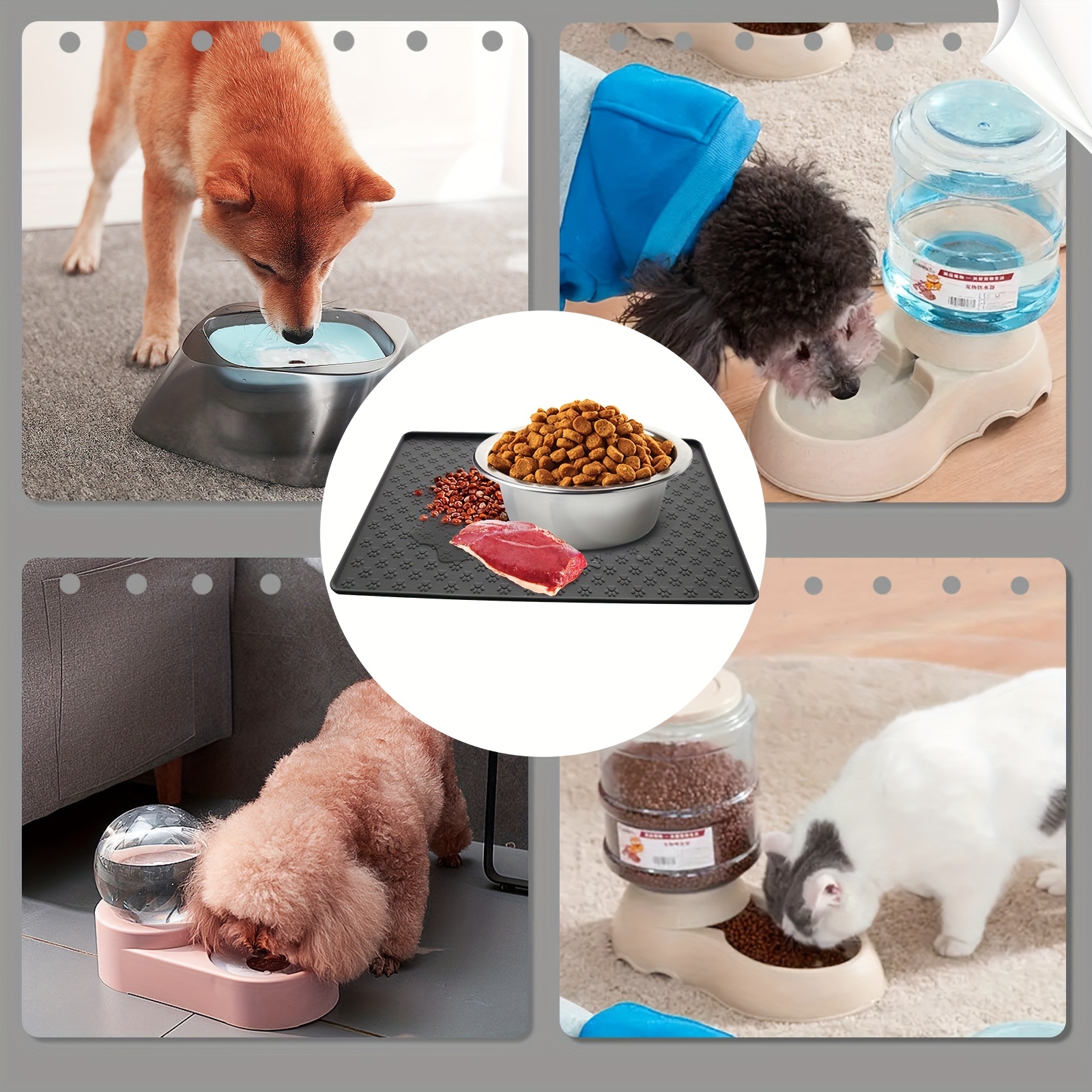 Waterproof Cat Dog Feeding Mats Non slip Silicone Placemats - Temu