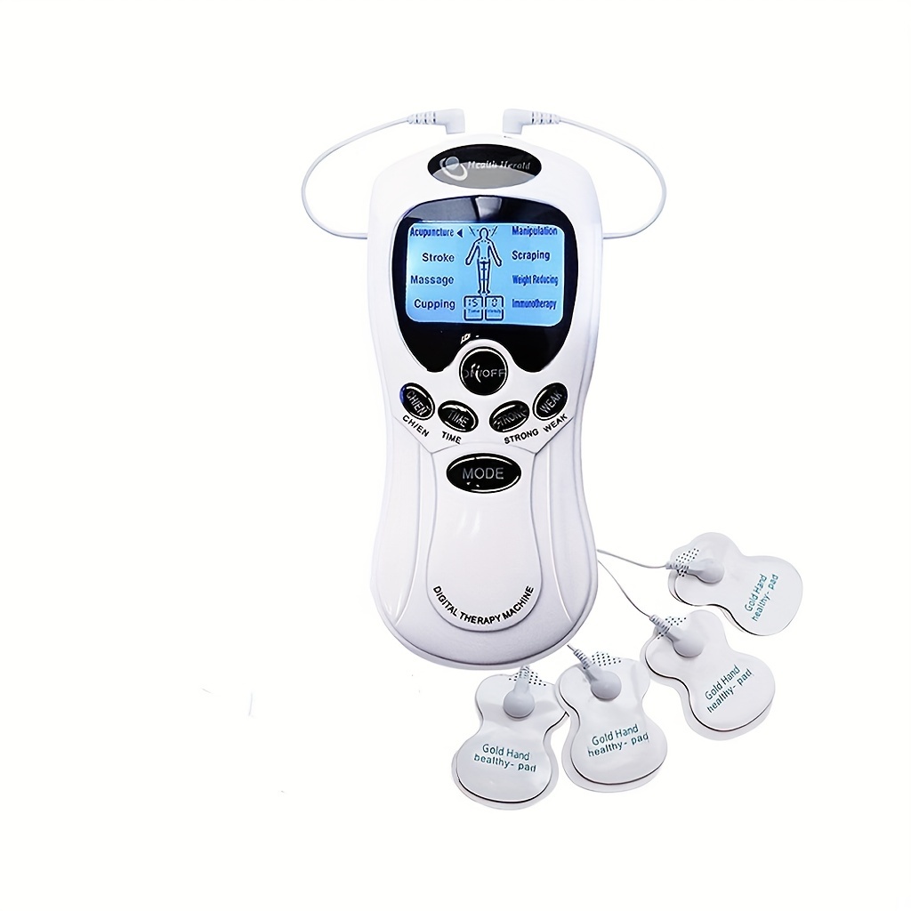 Electro Shock Therapy Pulse Muscle Massager Portable Back Pain Relief With  Pads